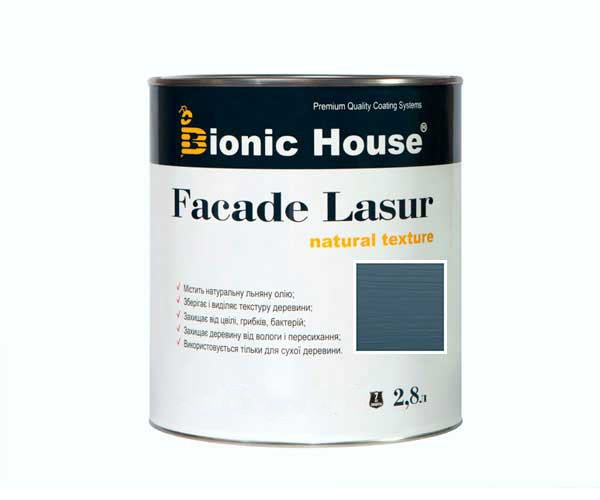 Краска для дерева FACADE LASUR Bionic-House 2,8л Крайола
