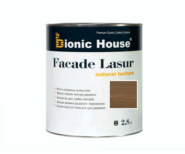 Краска для дерева FACADE LASUR Bionic-House 2,8л Хаки