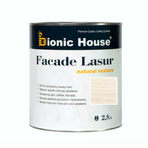 Краска для дерева FACADE LASUR Bionic-House 2,8л Жасмин