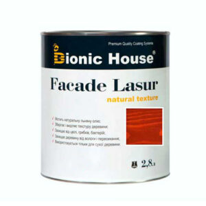 Краска для дерева FACADE LASUR Bionic-House 2,8л Тик
