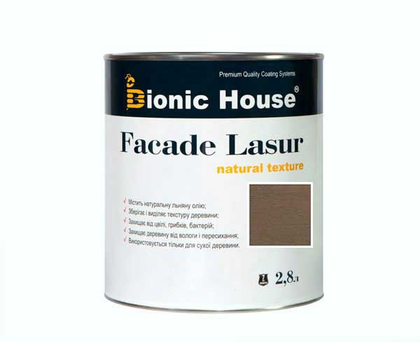 Краска для дерева FACADE LASUR Bionic-House 2,8л Умбра