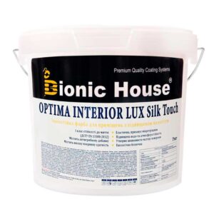 Optima Interior Lux silk touch — Износостойкая интерьерная краска с шелковистой поверхностью Bionic-House 7кг Белая любой RAL оттенок под заказ