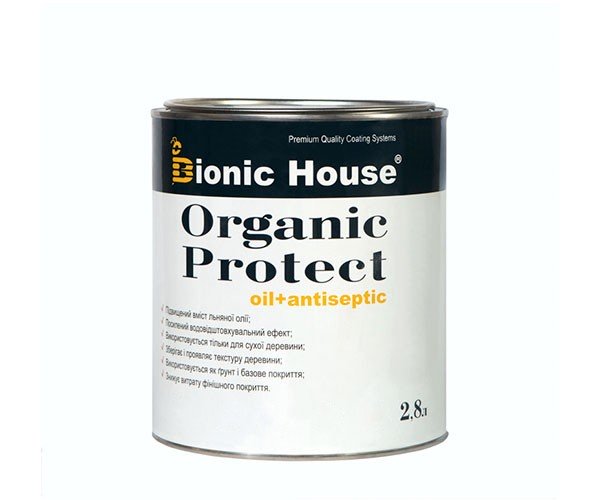 Антисептик для дерева ORGANIC PROTECT OIL Bionic-House 2,8л Бесцветный