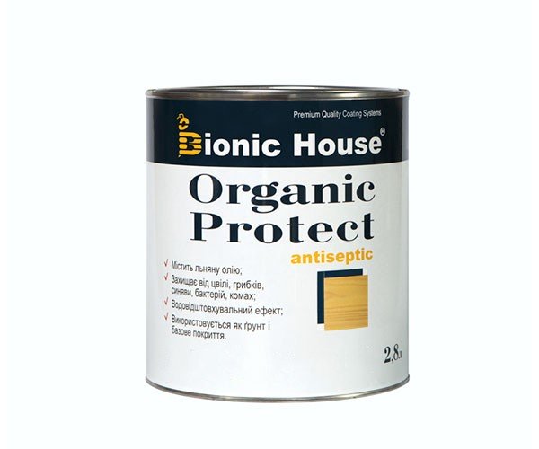 Антисептик для дерева ORGANIC PROTECT Bionic-House 2,8л Бесцветный