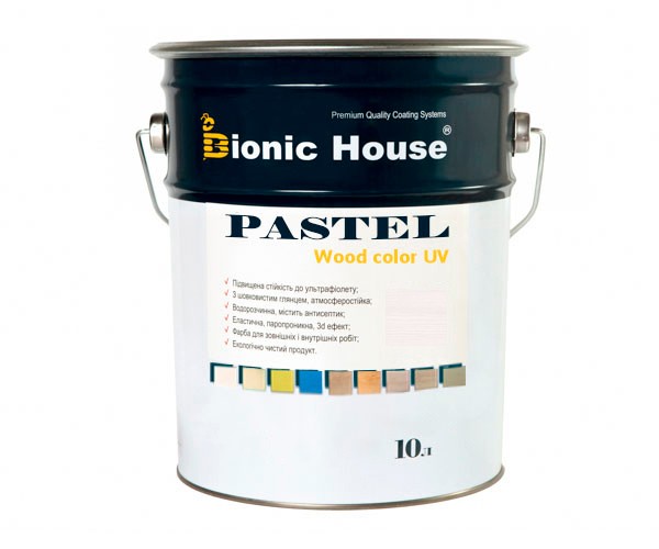 Краска для дерева PASTEL Wood Color Bionic-House 10л Арктик Р201