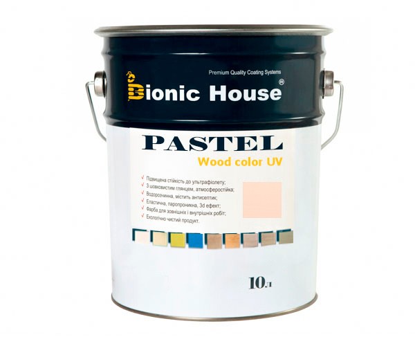 Краска для дерева PASTEL Wood Color Bionic-House 10л Зефир Р205