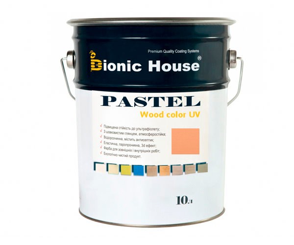 Краска для дерева PASTEL Wood Color Bionic-House 10л Коралл Р206