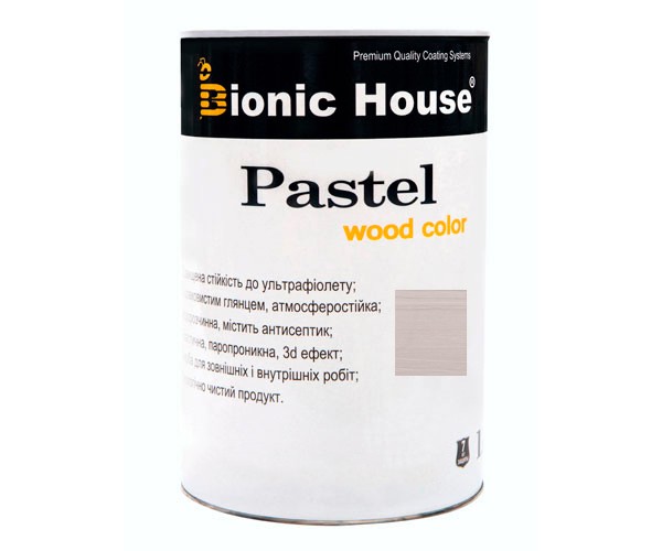 Краска для дерева PASTEL Wood Color Bionic-House 0,8л Грей Р217
