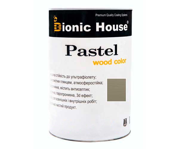 Краска для дерева PASTEL Wood Color Bionic-House 0,8л Серый Сланец