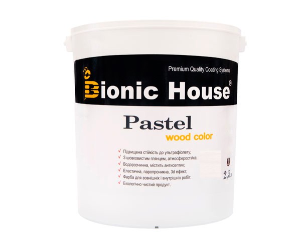 Фарба для дерева PASTEL Wood Color Bionic-House 2,5л Арктік Р201