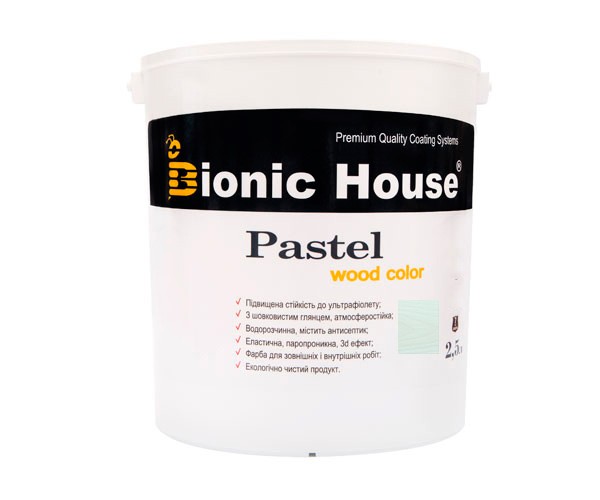 Краска для дерева PASTEL Wood Color Bionic-House 2,5л Мальдивы Р215
