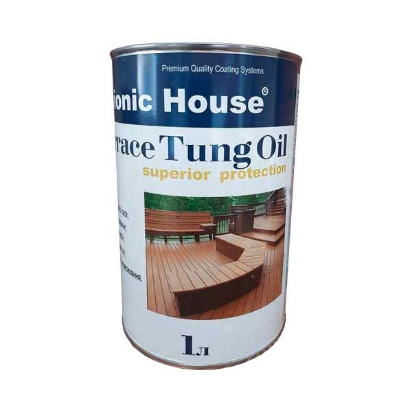 terraceTung-oil-1L-base Масло для терасс ТУНГОВОЕ Bionic-House 1л Бесцветный