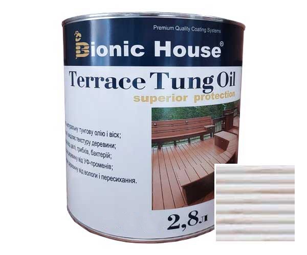 terraceTung-oil-2.8L-beliy Масло для терасс ТУНГОВОЕ Bionic-House 2,8л Белый