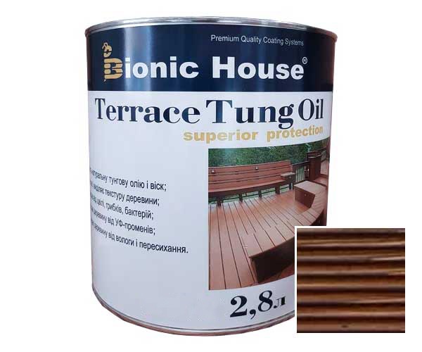 terraceTung-oil-2.8L-palisandr Масло для терасс ТУНГОВОЕ Bionic-House 2,8л Палисандр