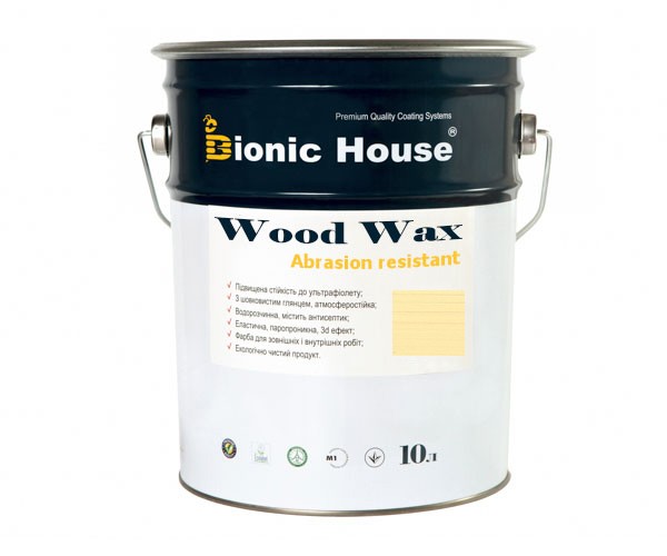 Краска для дерева WOOD WAX Bionic-House 10л Слоновая кость А102