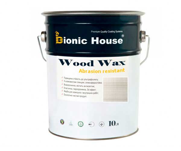 Краска для дерева WOOD WAX Bionic-House 10л Белый дуб