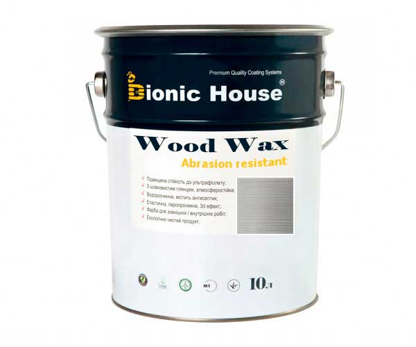 Краска для дерева WOOD WAX Bionic-House 10л Белый Мрамор