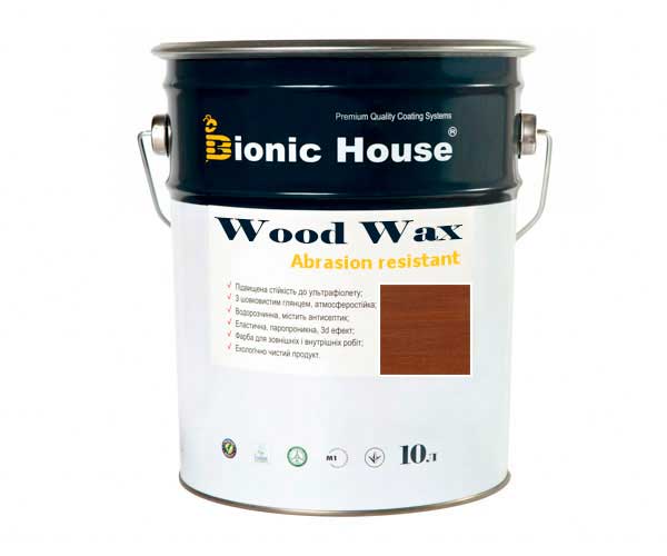 Краска для дерева WOOD WAX Bionic-House 10л Каштан