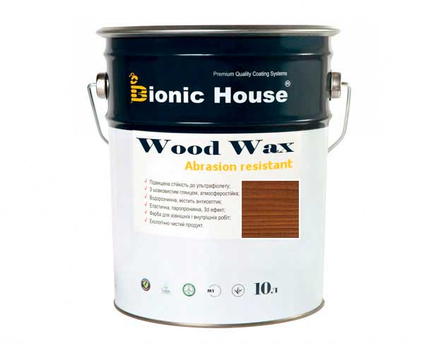 Краска для дерева WOOD WAX Bionic-House 10л Коньяк