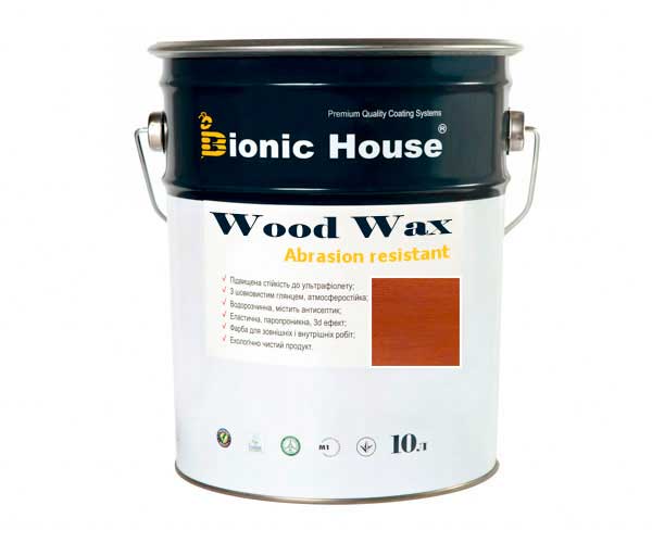 Краска для дерева WOOD WAX Bionic-House 10л Махагон