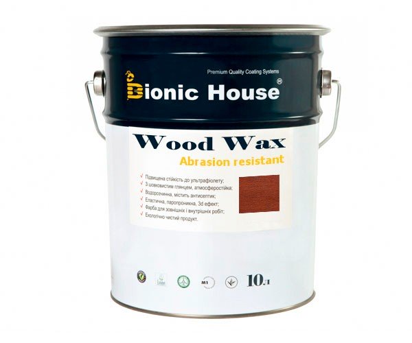 Краска для дерева WOOD WAX Bionic-House 10л Марсала