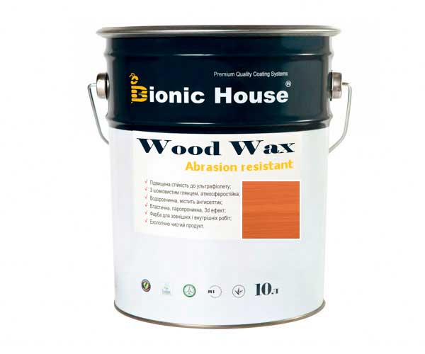Краска для дерева WOOD WAX Bionic-House 10л Рябина