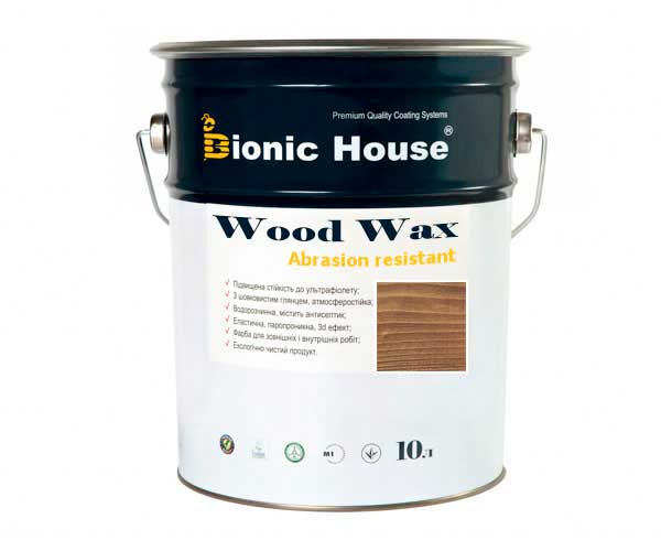 Краска для дерева WOOD WAX Bionic-House 10л Золотой Орех