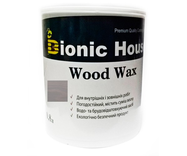 Краска для дерева WOOD WAX Bionic-House 0,8л Пепел А117