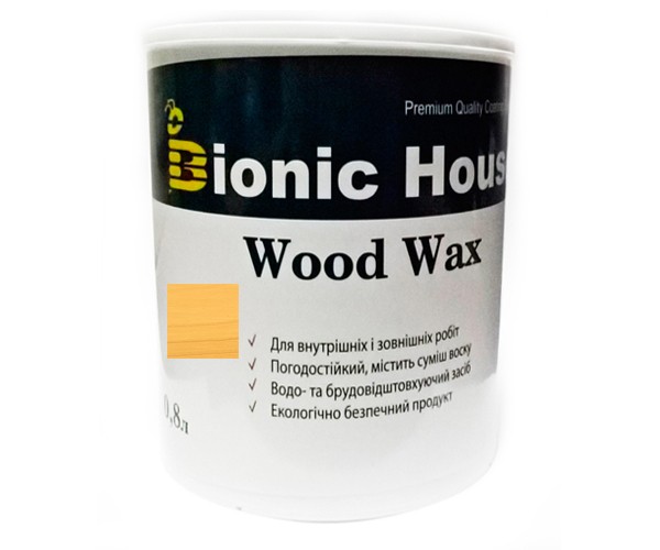Краска для дерева WOOD WAX Bionic-House 0,8л Светлый дуб А126