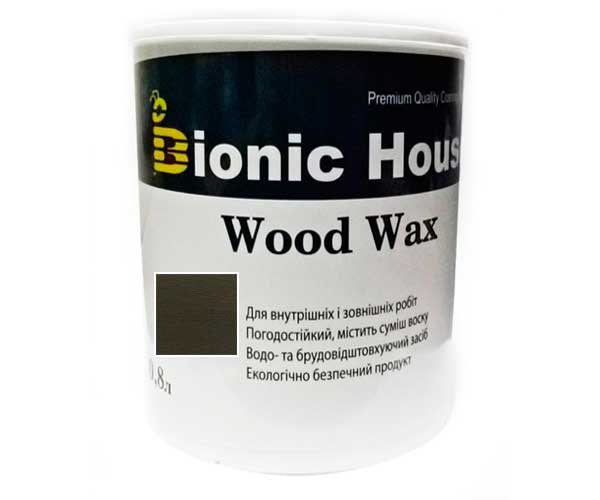 Краска для дерева WOOD WAX Bionic-House 0,8л Антрацит