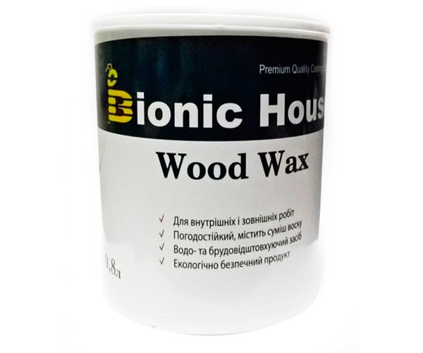 Краска для дерева WOOD WAX Bionic-House 0,8л Бесцветный