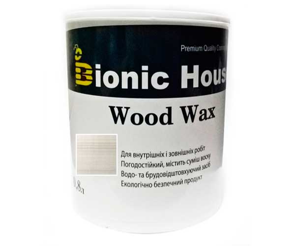Краска для дерева WOOD WAX Bionic-House 0,8л Белый дуб