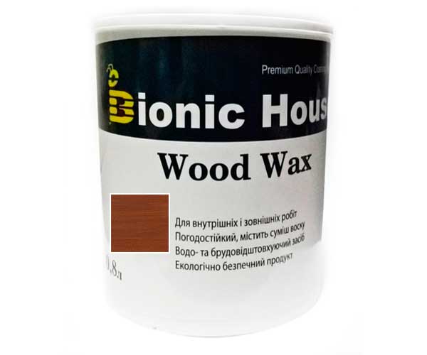Краска для дерева WOOD WAX Bionic-House 0,8л Каштан
