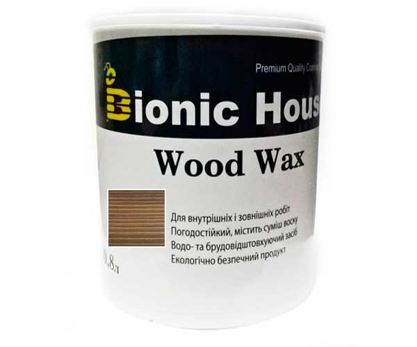 woodwax1l-kedr Фарба для дерева WOOD WAX Bionic-House 0,8л Кедр