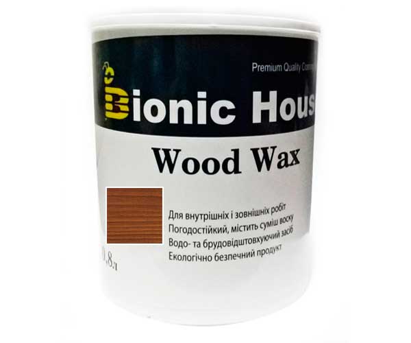 Краска для дерева WOOD WAX Bionic-House 0,8л Коньяк