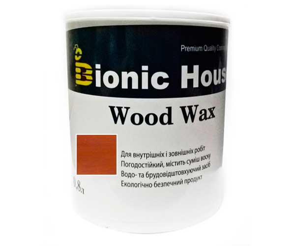 Краска для дерева WOOD WAX Bionic-House 0,8л Махагон