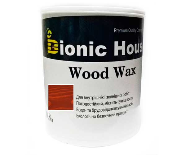 Краска для дерева WOOD WAX Bionic-House 0,8л Тик