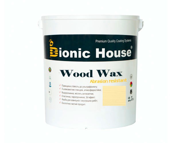 Краска для дерева WOOD WAX Bionic-House 2,5л Слоновая кость А102