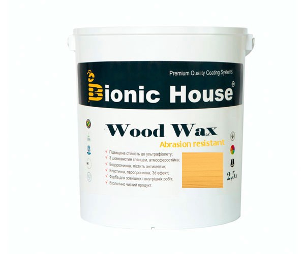 Краска для дерева WOOD WAX Bionic-House 2,5л Светлый дуб А126