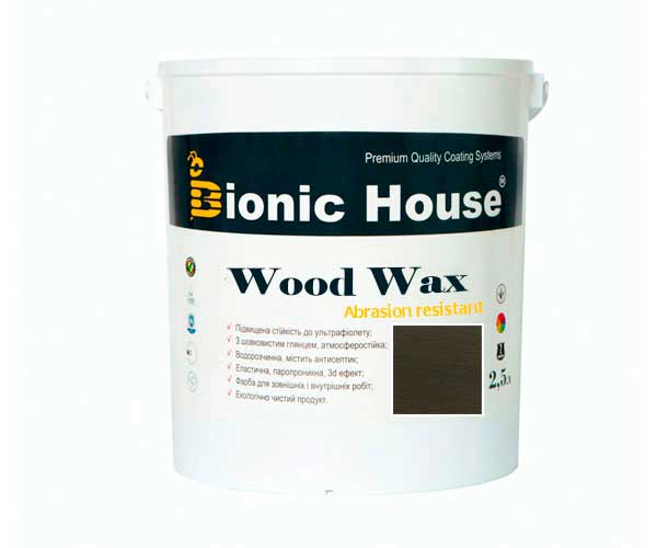 Краска для дерева WOOD WAX Bionic-House 2,5л Антрацит