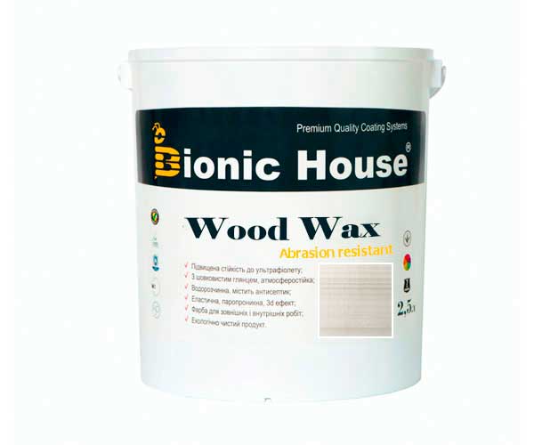 woodwax2.5l-beliy-dub Фарба для дерева WOOD WAX Bionic-House 2,5л Білий дуб