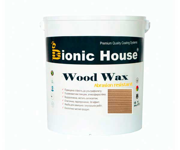 Краска для дерева WOOD WAX Bionic-House 2,5л Клен