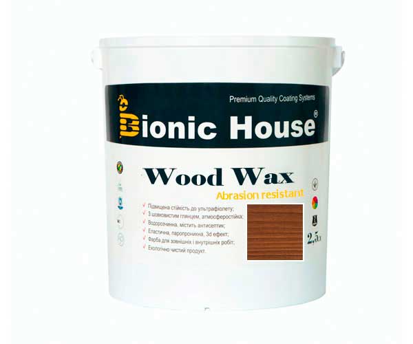 Краска для дерева WOOD WAX Bionic-House 2,5л Коньяк