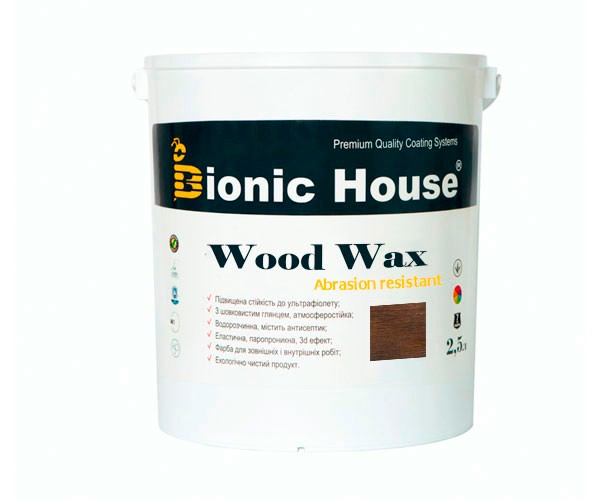 Краска для дерева WOOD WAX Bionic-House 2,5л Венге